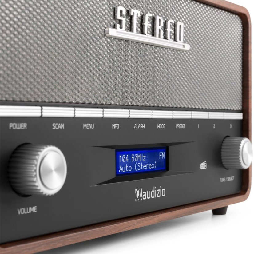 Audizio Corno Retro DAB+ Radio Šedá barva