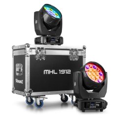 BeamZ Professional MHL1912 Otočná hlava Wash Zoom 2ks v přepravním kufru