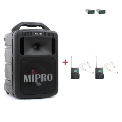 MIPRO MA-708 + 2× MU-53HNS – náhlavní kardioidní sada, tělová
