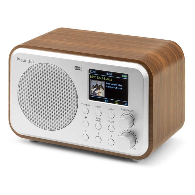 Audizio Milan přenosné rádio FM/DAB+ s baterií, stříbrné
