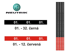 NEUTRIK Popisky IN 1-32 - OUT 1-12