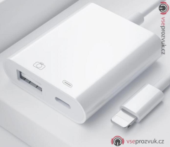 iPhone OTG adapter - Lightning na USB s nabíjecím vstupem