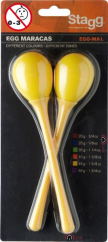 Stagg EGG-MA L/YW, pár vajíček, dlouhá rukojeť, žluté