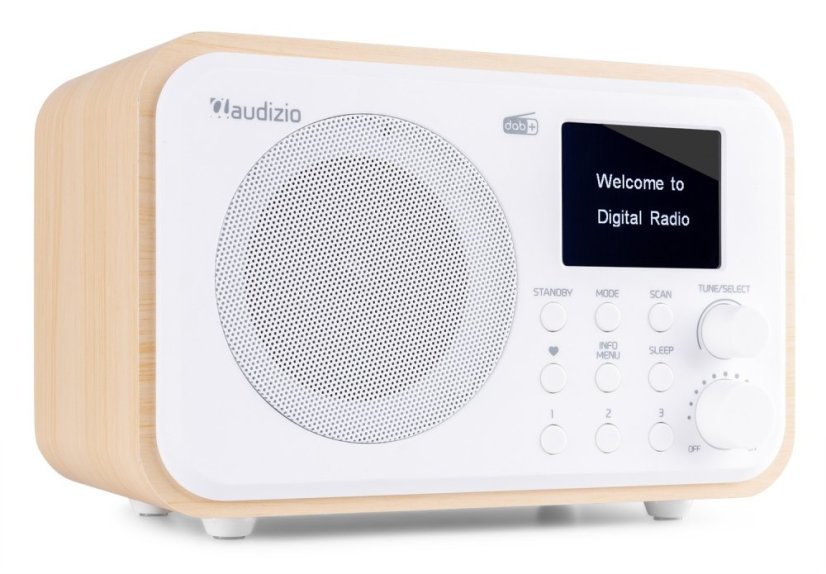 Audizio Milan přenosné rádio FM/DAB+ s baterií, bílé