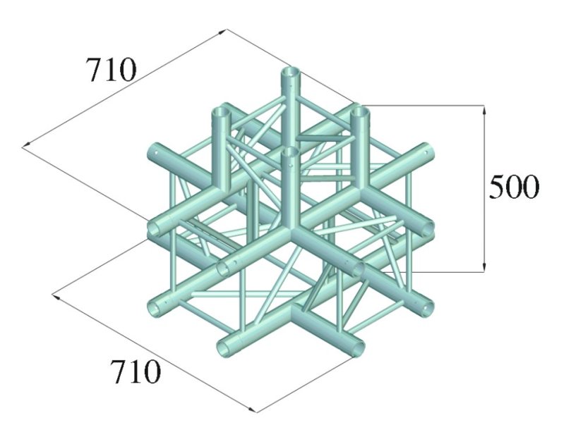 Alutruss QUADLOCK S6082C-51 5-Way Cross Piece