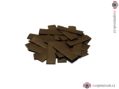 Tcm Fx pomalu padající obdélníkové konfety 55x18mm, hnědé, 1kg