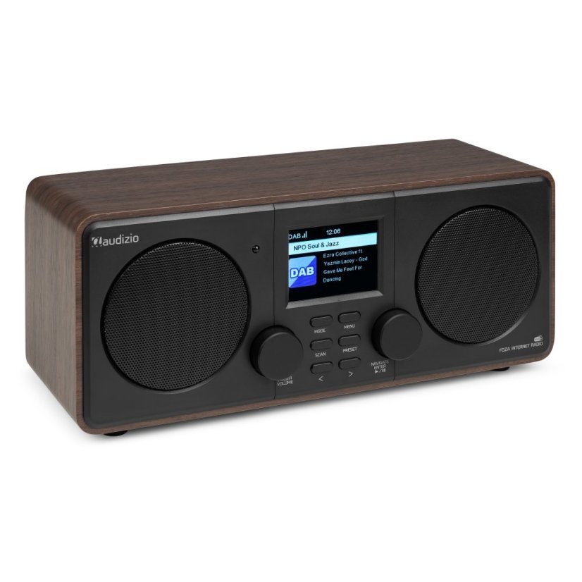 Audizio Foza Wi-Fi internet radio s DAB+, wood