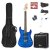 Max GigKit Electric Guitar Pack Quilted Style Dark Blue