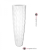 Lamella designový květináč 140cm, bílý