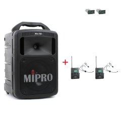 MIPRO MA-708 + 2× MU-55HN – náhlavní všesměrová sada, černá