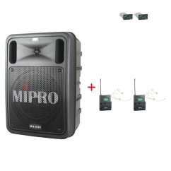 MIPRO MA-505 + 2× MU-55HNS – náhlavní všesměrová sada, tělová