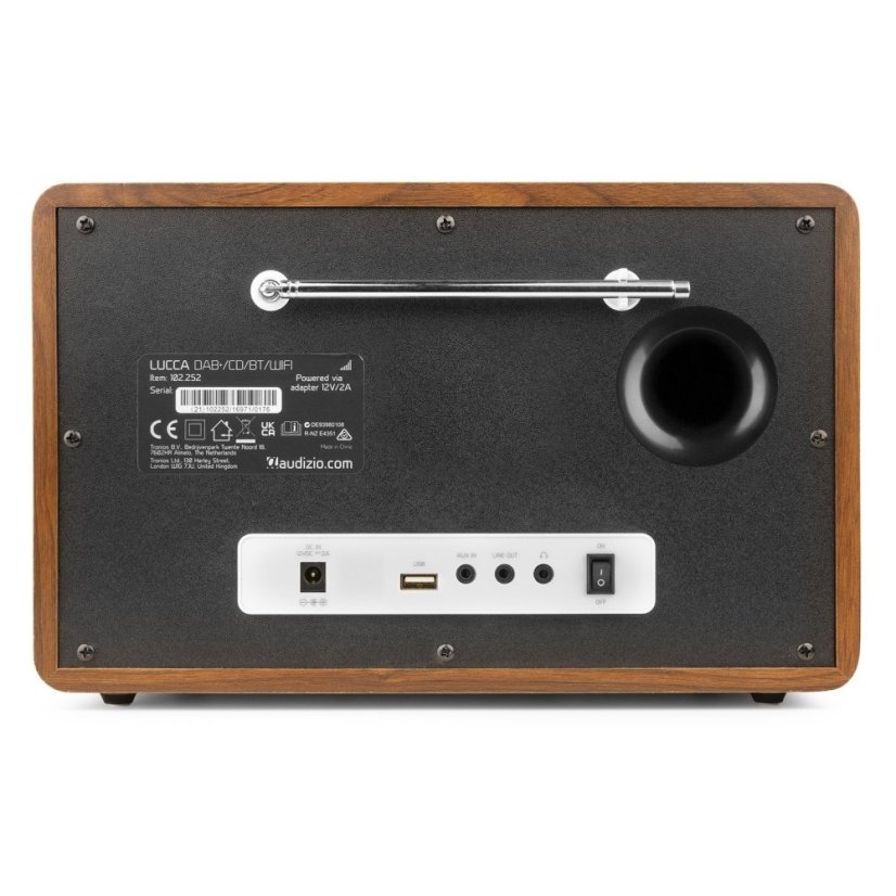 Audizio Internetové rádio Lucca s DAB+ a CD přehrávačem, Barva Wood