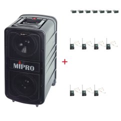 MIPRO MA-929 PLUS + 7× MU-53HNS – náhlavní kardioidní sada, tělová