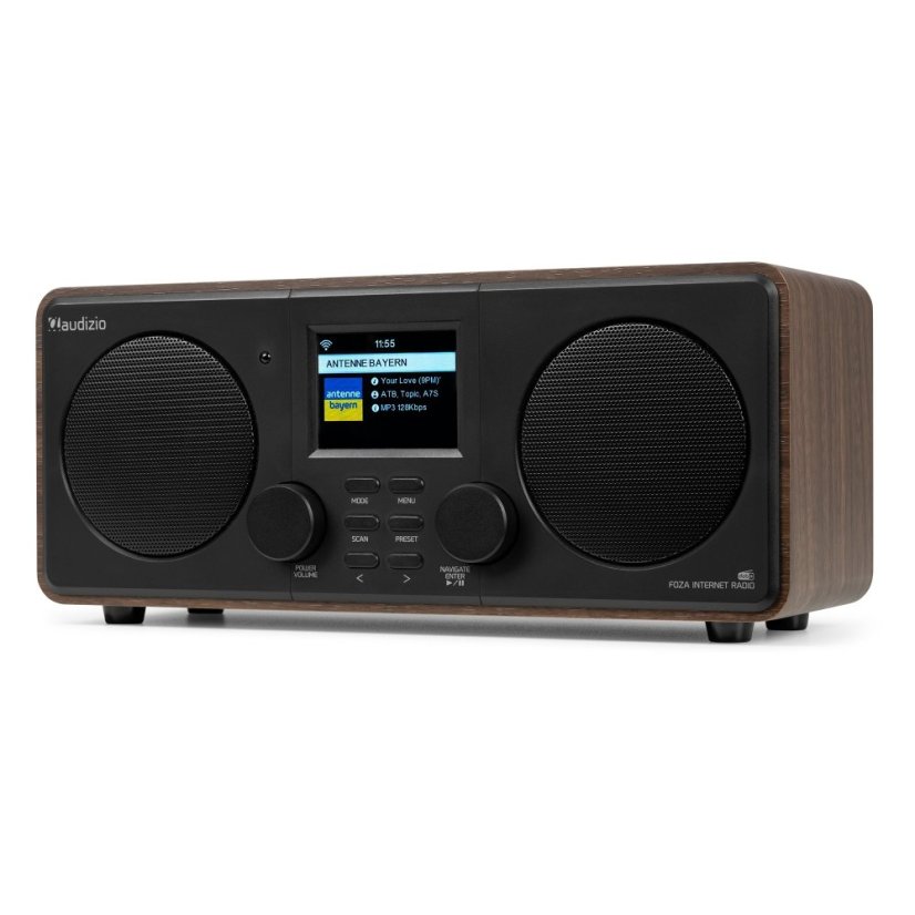 Audizio Foza Wi-Fi internet radio s DAB+, wood