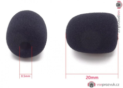XGW Audio - pěnová ochrana mikrofonu proti větru 20x16mm D5mm