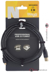 Stagg NCC3UAUCA, kabel USB 2.0 USB/mikro USB, 3m