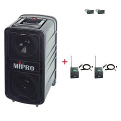 MIPRO MA-929 PLUS + 2× MU-55L – klopová všesměrová sada, černá