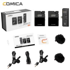 Comica BoomX-D MI2 - dvoukanálový bezdrátový klopový mikrofon pro iPhone a iOS iPad (tablety) (mikro