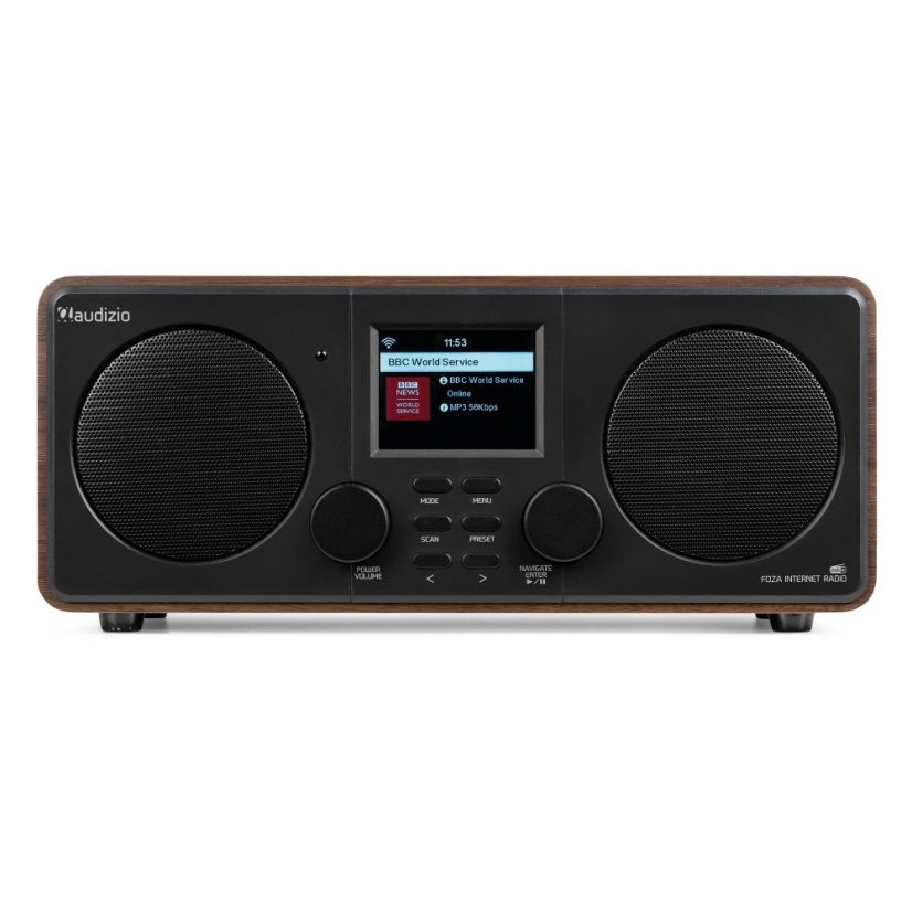 Audizio Foza Wi-Fi internet radio s DAB+, wood