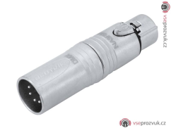 Redukce Neutrik NA3F5M, XLR 3-pólová zásuvka - XLR 5-pólová zástrčka