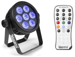 BeamZ Professional BAC500 Aluminum LED PAR 7x14W HECL RGBA-UV-CW-WW, DMX, černý