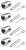 BeamZ Professional P30 Set of 4 half cone connectors