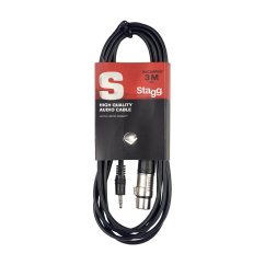 Stagg SAC3MPSXF, kabel XLR/mini JACK, 3m