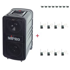 MIPRO MA-929 PLUS + 8× MU-53HNS – náhlavní kardioidní sada, tělová