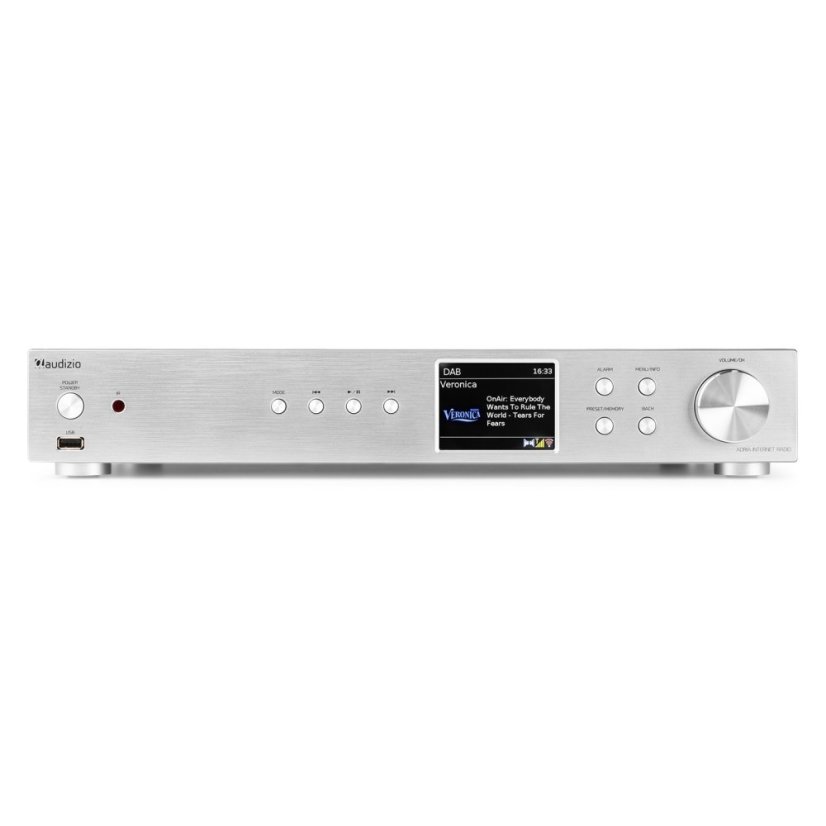 Audizio Adria Wi-Fi internetové rádio s DAB+ a Bluetooth, hliník