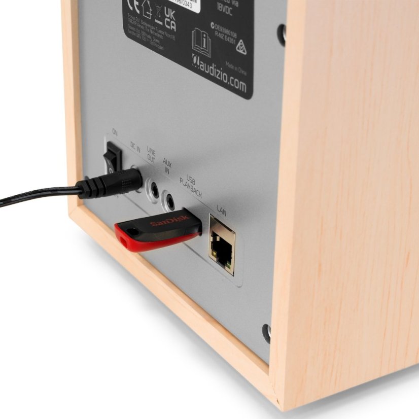 Audizio Canzo Internet radio s DAB+/FM, light wood
