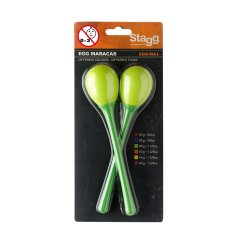 Stagg EGG-MA L/GR, pár vajíček, dlouhá rukojeť, zelené