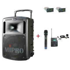 MIPRO MA-808 + ACT-32H + MU-53L – ruční a klopová sada, černá