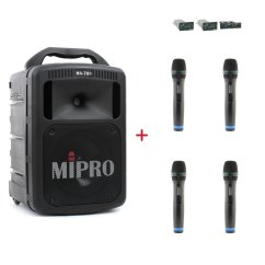 MIPRO MA-708 + 4× ACT-32H – sada s 4 ručními mikrofony