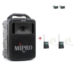 MIPRO MA-708 + 2× MU-506HS – náhlavní kardioidní sada, tělová