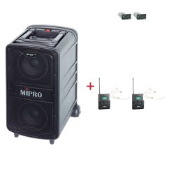 MIPRO MA-828 PLUS + 2× MU-55HNS – náhlavní všesměrová sada, tělová