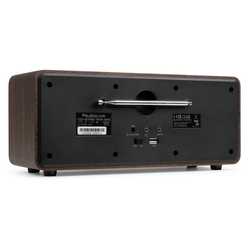 Audizio Foza Wi-Fi internet radio s DAB+, wood