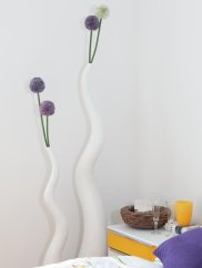 Wave designový květináč 100cm, bílý