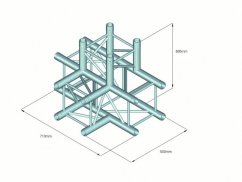 Alutruss QUADLOCK S6082T-42 4-Way T-Piece