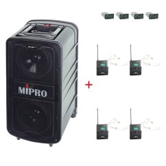 MIPRO MA-929 PLUS + 4× MU-55HNS – náhlavní všesměrová sada, tělová