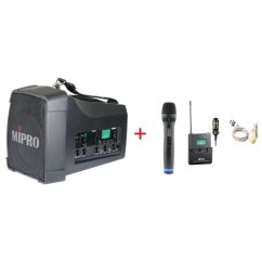 MIPRO MA-200D + ACT-32H + MU-53LS – ruční a klopová sada, tělová