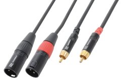 Power Dynamics CX66-1.5 Cable 2 x XLR Male - 2 x RCA Male 1.5M