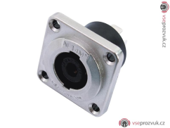 Neutrik speakon 4 pólový NLT4MP, zásuvka na zabudování