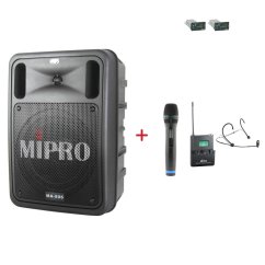 MIPRO MA-505 + ACT-32H + MU-53HN – ruční a náhlavní sada, černá