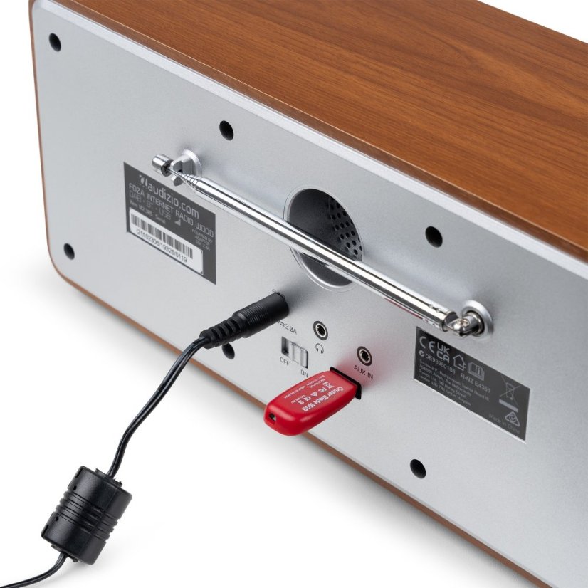 Audizio Foza Wi-Fi internet radio s DAB+, silver