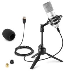 Vonyx CM300S Studiový USB mikrofon, titanium