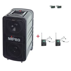 MIPRO MA-929 PLUS + 2× MU-55HN – náhlavní všesměrová sada, černá