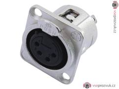 Neutrik XLR NC4-FDL-1, zásuvka na zabudování