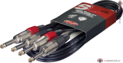 Stagg STC3P, kabel 2x JACK/2X JACK, 3m