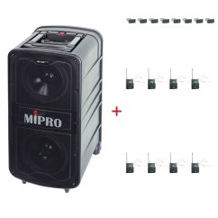 MIPRO MA-929 PLUS + 8× MU-55HNS – náhlavní všesměrová sada, tělová