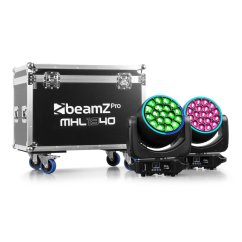 BeamZ Professional MHL1940 LED Otočná hlava Zoom 19x40W 2 ks s Flightcase